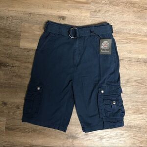 English Laundry Blue Cargo Shorts Size 12